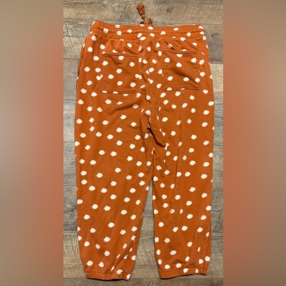 Daily Practice Anthropologie Orange Polka Dot 2 Piece Lounge Set Size XL - Picture 7 of 7